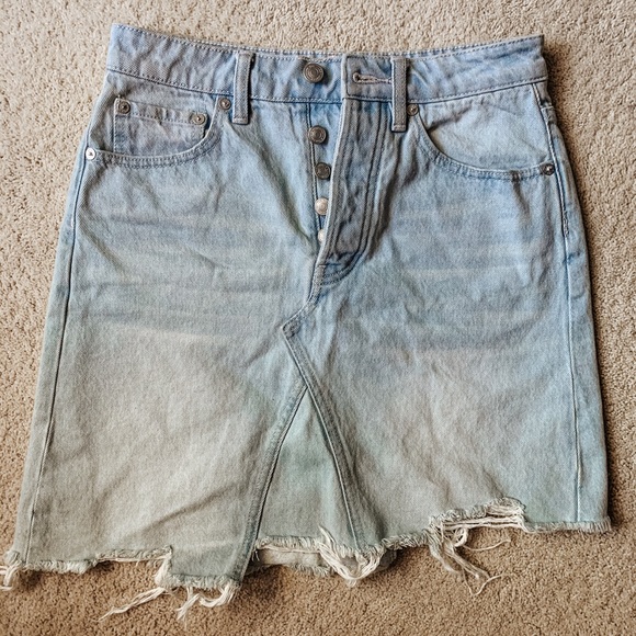 Free People Jean Skirt - Picture 1 of 3